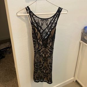 black lace dress